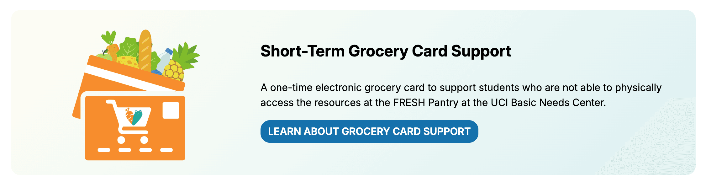 UC Irvine grocery card support enrollment flow